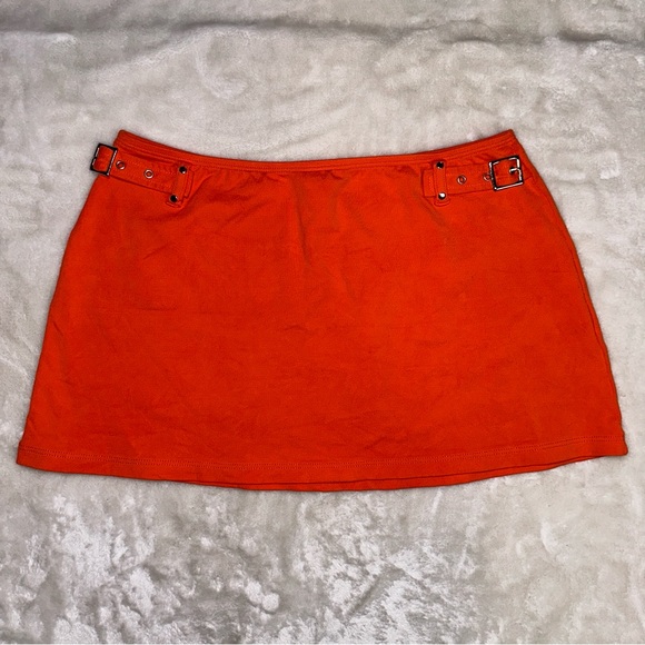 Vintage Baja Blue Orange Mini Skirt Swimwear Coverup Size Small - Picture 1 of 8